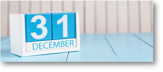 Picture of a calendar set to December 31st