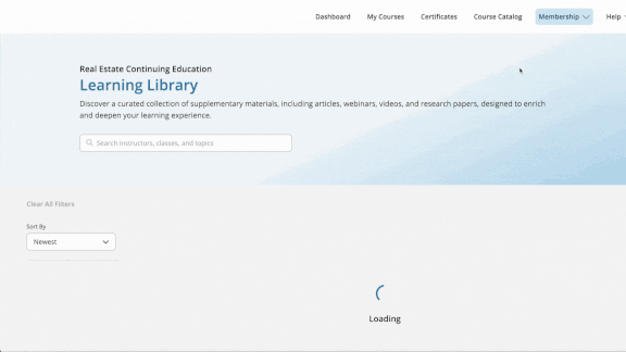 Learning Library platform